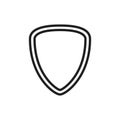Shield icon Flat line illustration Royalty Free Stock Photo