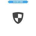 Shield icon flat. Protection icon. Vector sign symbol.