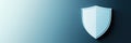 The shield icon prominently displays a symbol of cybersecurity, emphasizing digital protection and security solutions Royalty Free Stock Photo