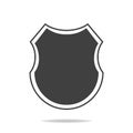 Shield icon. Security company logo. Abstract symbol of protection. Clean and modern vector illustration. Royalty Free Stock Photo