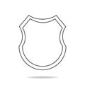 Shield icon. Security company logo. Abstract symbol of protection. Clean and modern vector illustration. Royalty Free Stock Photo