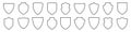 Shield icon set. Different shields forms Royalty Free Stock Photo