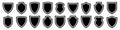 Shield icon set. Different shields forms Royalty Free Stock Photo