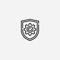 Shield vector icon sign symbol Royalty Free Stock Photo