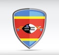 Shield icon with state flag of Swaziland