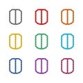 Shield icon symbolizing protection icon isolated on white background. Set icons colorful