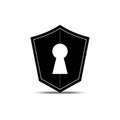 Shield icon vector art design Royalty Free Stock Photo