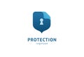 Shield icon. Vector flat style illustration Abstract business security Agency logo template. Logo concept of antivirus, protection Royalty Free Stock Photo