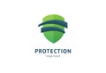 Shield icon. Vector flat style illustration Abstract business security Agency logo template. Logo concept of antivirus, protection Royalty Free Stock Photo