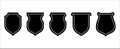Shield icon vector set. Protect and security symbol illustration. Shield emblem template Royalty Free Stock Photo