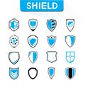 Shield icons Royalty Free Stock Photo