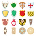 Shield icons set Royalty Free Stock Photo