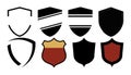 Shield icons set Royalty Free Stock Photo