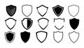 Shield icons set Royalty Free Stock Photo