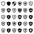 Shield icons set