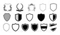 Shield icons set Royalty Free Stock Photo