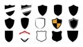 Shield icons set Royalty Free Stock Photo