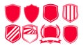 Shield icons set Royalty Free Stock Photo