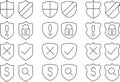Shield icons for web pages