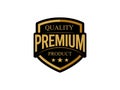 shield Label badge Premium quality product medals. Realistic Flat labels - badges, premium quality guaranted. icons isolated Royalty Free Stock Photo