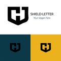 Shield letter H logo