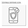 Shield line icon