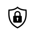 Shield lock icon security protection data privacy concept Royalty Free Stock Photo