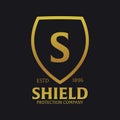 Shield logo. Protection company. Security. Guardian. Vector illustration.