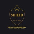 Shield logo. Protection company. Security. Guardian. Vector illustration.