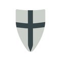 Shield medieval weapons vector flat isolated illustration. Royalty Free Stock Photo