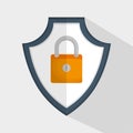shield padlock secure data icon