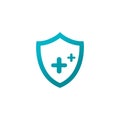 Shield plus brand, symbol, design, graphic, minimalist.logo