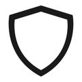 Shield protect icon, safety symbol, defense logo, web button, internet security Royalty Free Stock Photo