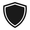 Shield protect icon, safety symbol, defense logo, web button, internet security Royalty Free Stock Photo