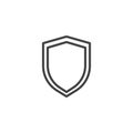 Shield protection line icon