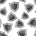 Shield protection seamless pattern background icon. Business