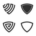 Shield protection security icon symbol Royalty Free Stock Photo