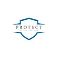 Shield protector logo icon illustration