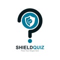 Shield question logo icon vector