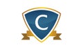 Shield Ribbon Letter C Royalty Free Stock Photo