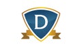 Shield Ribbon Letter D Royalty Free Stock Photo
