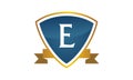 Shield Ribbon Letter E Royalty Free Stock Photo
