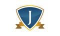Shield Ribbon Letter J Royalty Free Stock Photo