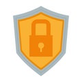 shield with safety lock icon Royalty Free Stock Photo