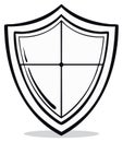Shield Security Badge Emblem Protection Symbol Vector Illustration Royalty Free Stock Photo