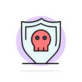 Shield, Security, Secure, Plain Abstract Circle Background Flat color Icon Royalty Free Stock Photo