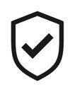 Shield security tick icon Royalty Free Stock Photo