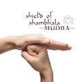 Shield of shambhala mudra on white