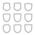 Shield icons set Royalty Free Stock Photo