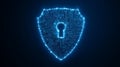 Digital shield protecting computing data security system Royalty Free Stock Photo